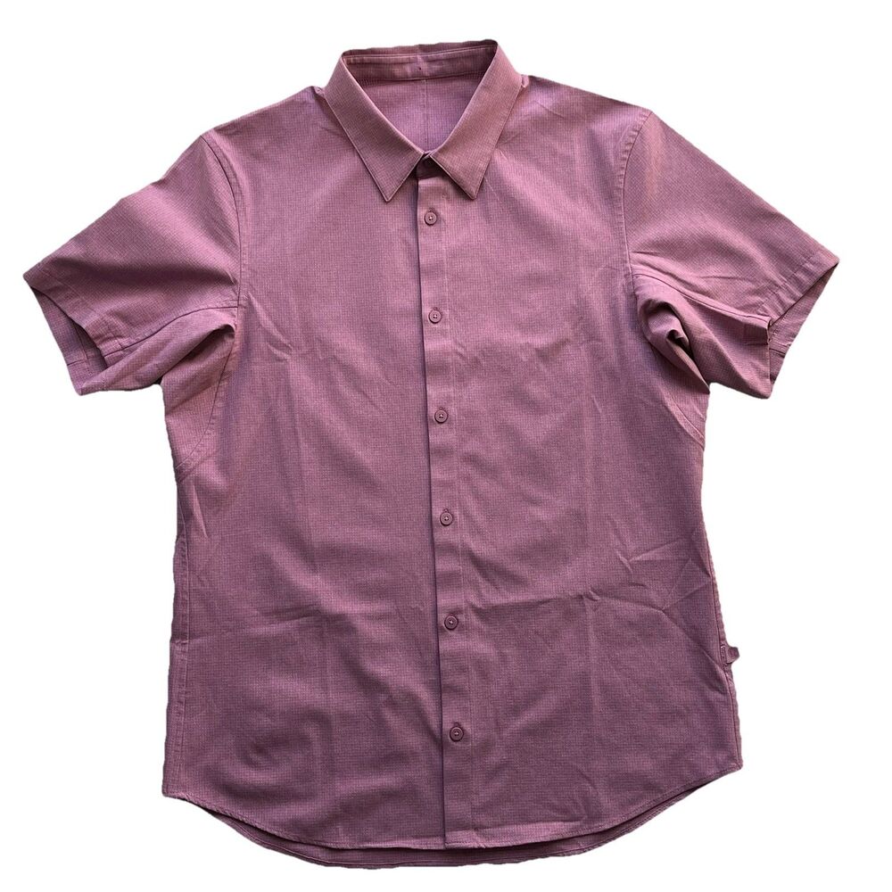 lululemon athletica Men's Casual Button Down Shirt - Mauve